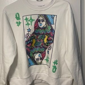 Queen of Sparkles Queen of Hearts sweatshirt, size small